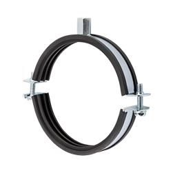 Duct clamps type C with DÄMMGULAST® black, galvanised