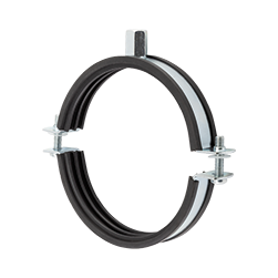 Duct clamps type S with DÄMMGULAST® black, galvanised