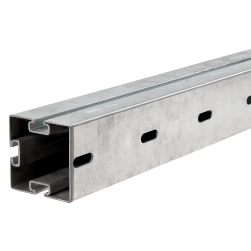 MPT-Support profile Q100 with 3 slots hot-dip galvanised